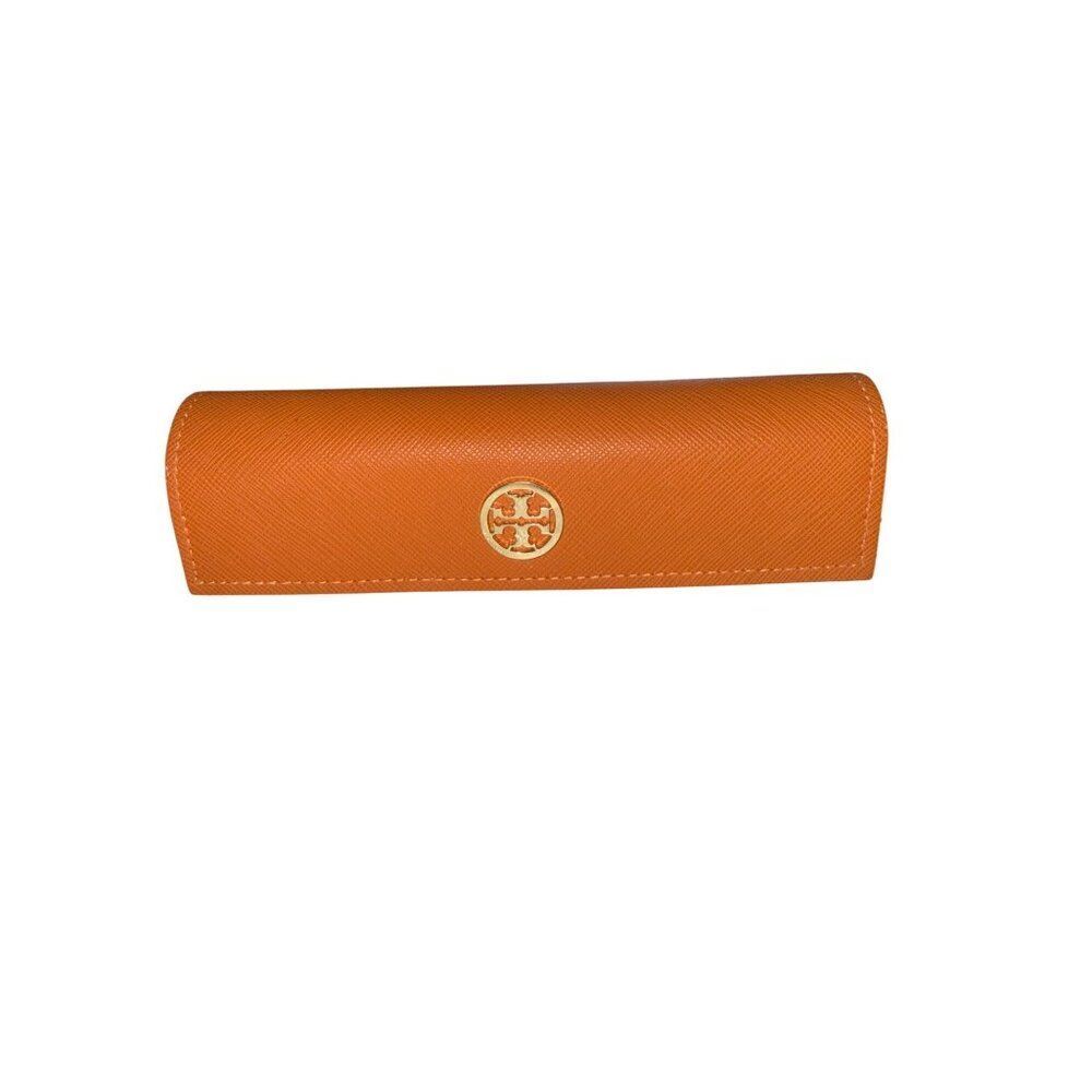Tory Birch Orange With Gold Logo Reading Glasses‎ Case